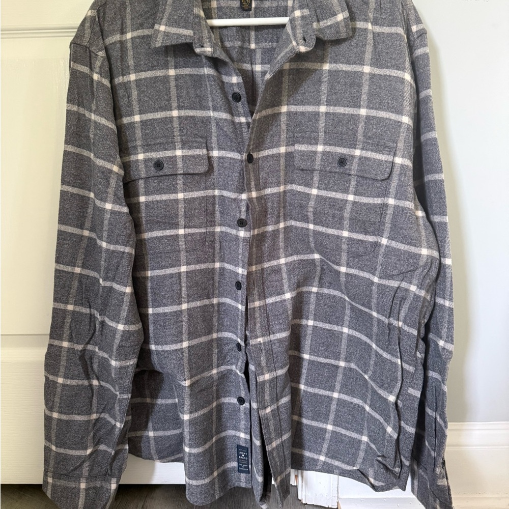 Lucky Brand Charcoal Plaid Shirt